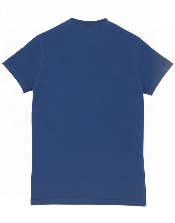 Męski T-shirt z grafiką Replay, mały, niebieski, bawełniany