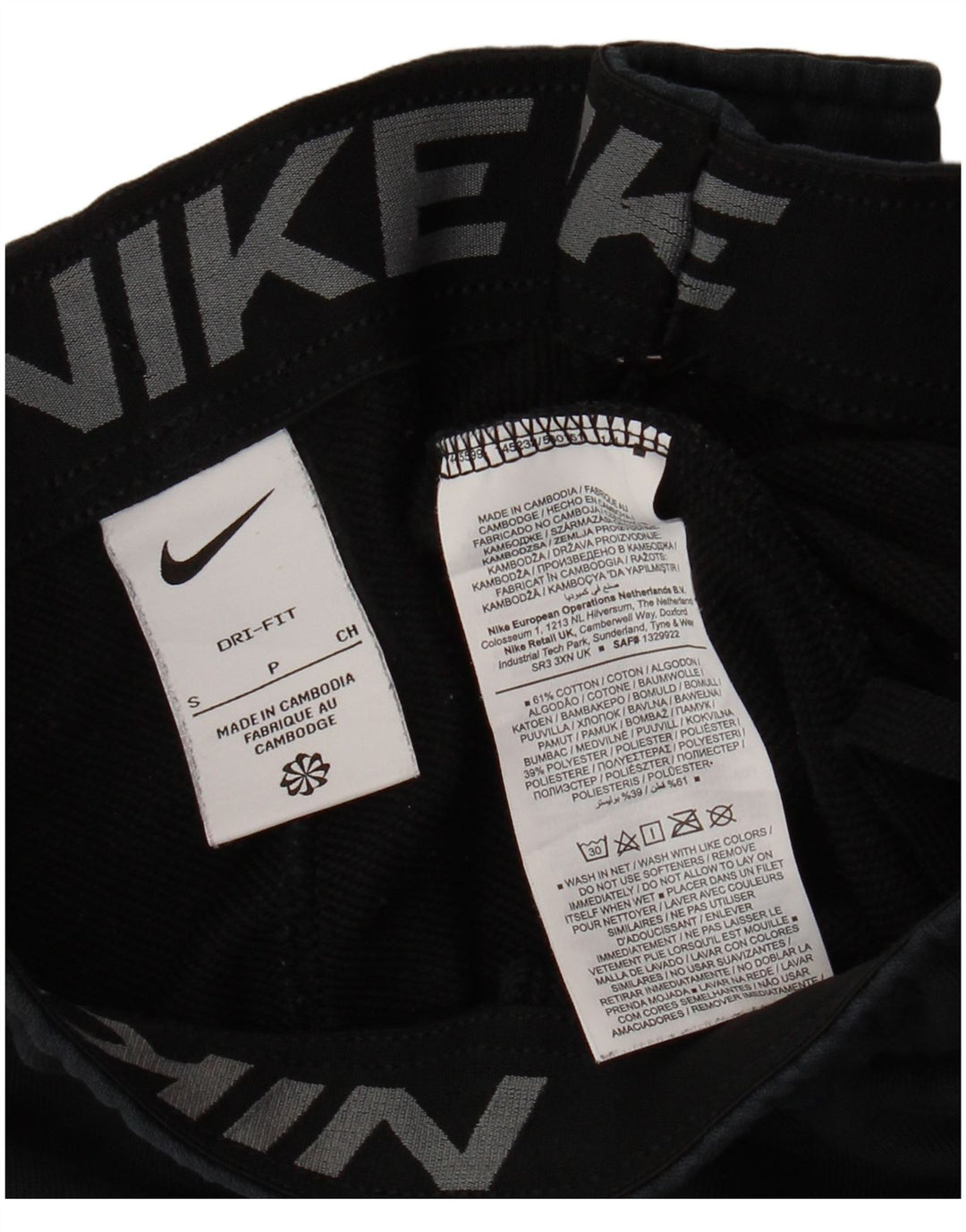 Męskie spodnie dresowe NIKE Dri Fit, małe, czarne, bawełniane