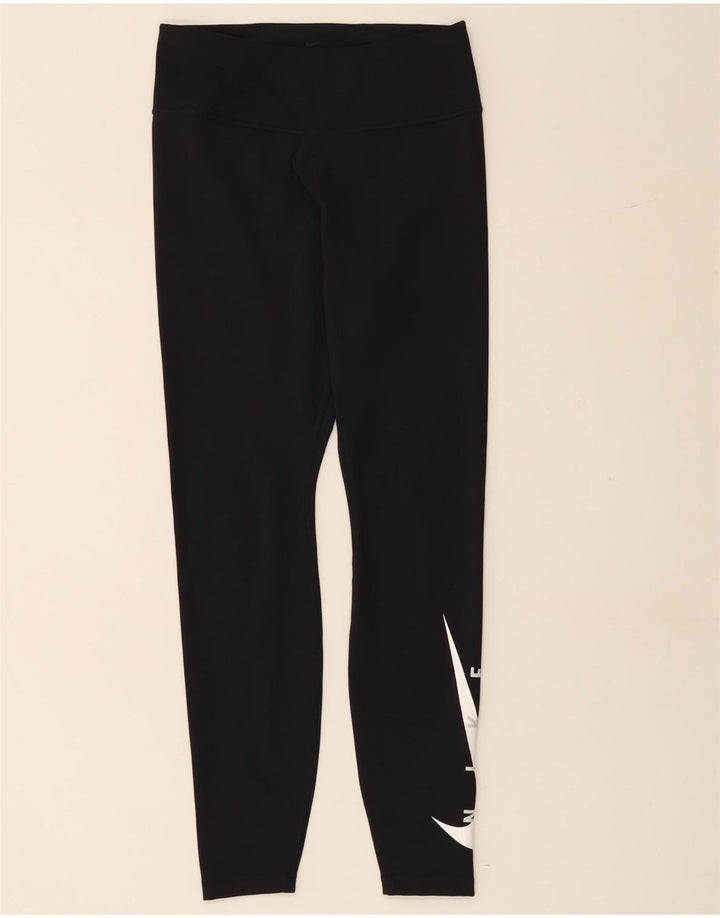 Damskie legginsy NIKE Dri Fit Graphic UK 12, średnie czarne