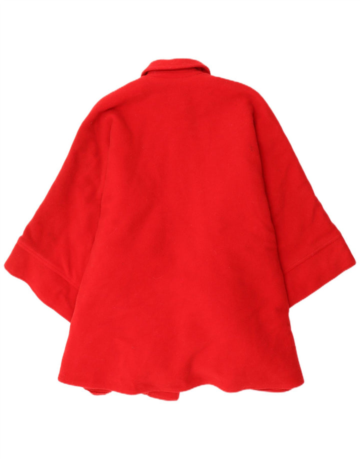 Płaszcz dziewczęcy w stylu vintage poncho 11-12 lat, czerwona wełna