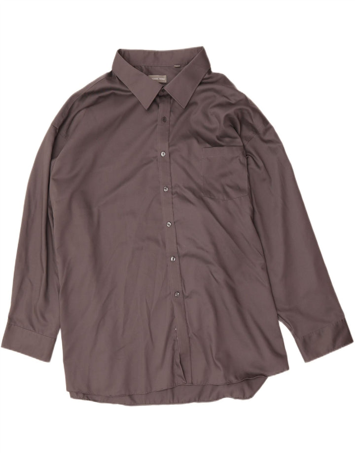 MICHAEL KORS Mens Big Fit Shirt Size 22 6XL Grey Vintage Michael Kors and Second-Hand Michael Kors from Messina Hembry 