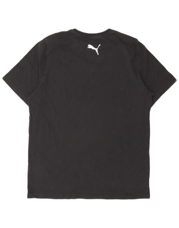 T-shirt męski Puma, duży, czarny, bawełniany