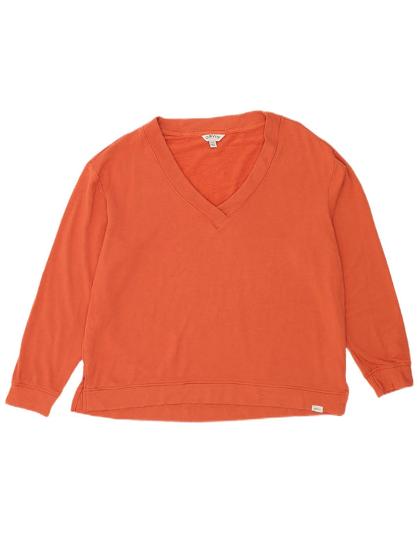 Damska bluza oversize Orvis UK 16, duża, pomarańczowa, modal