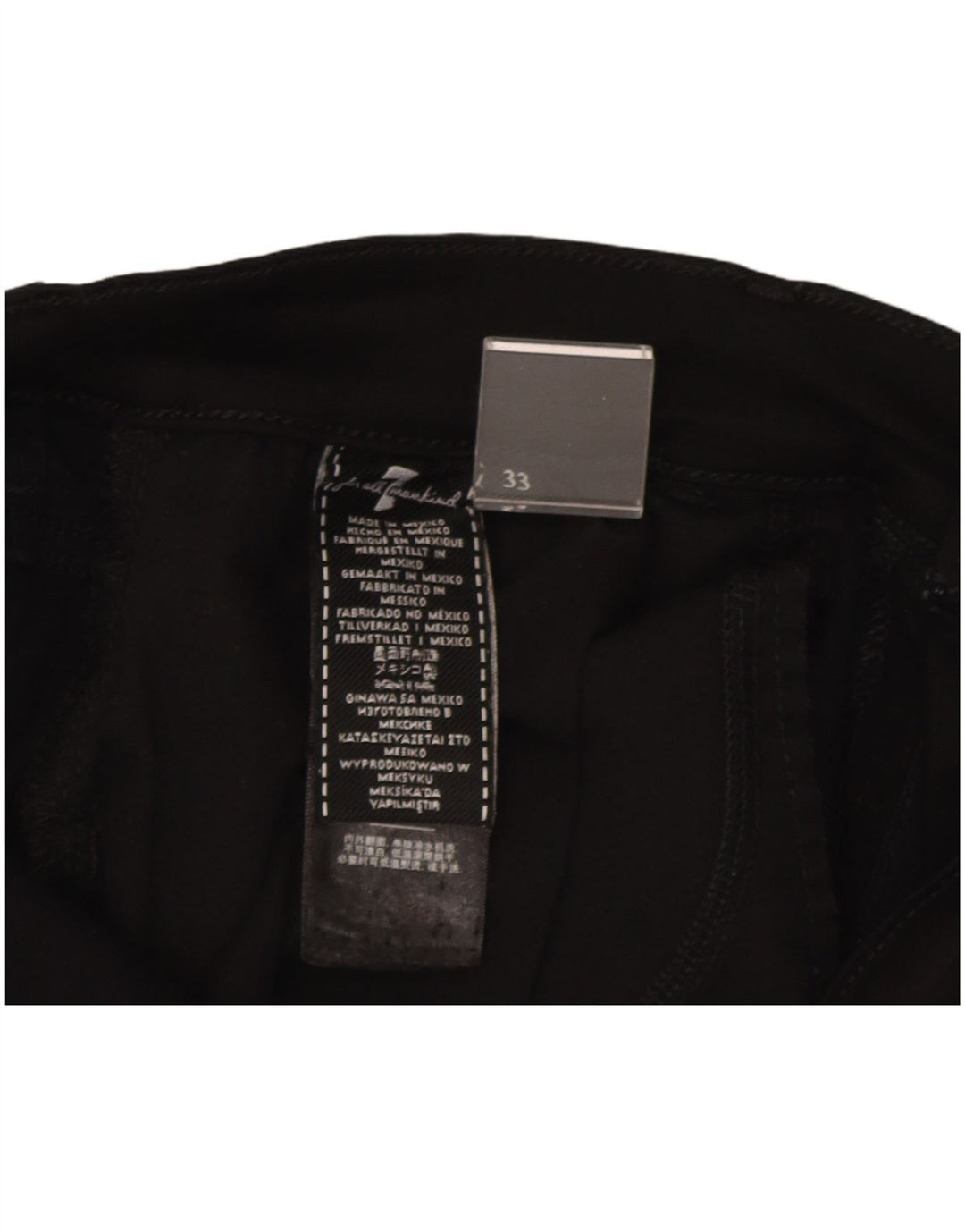 Męskie jeansy slim 7 For All Mankind W33 L33 Czarny modal