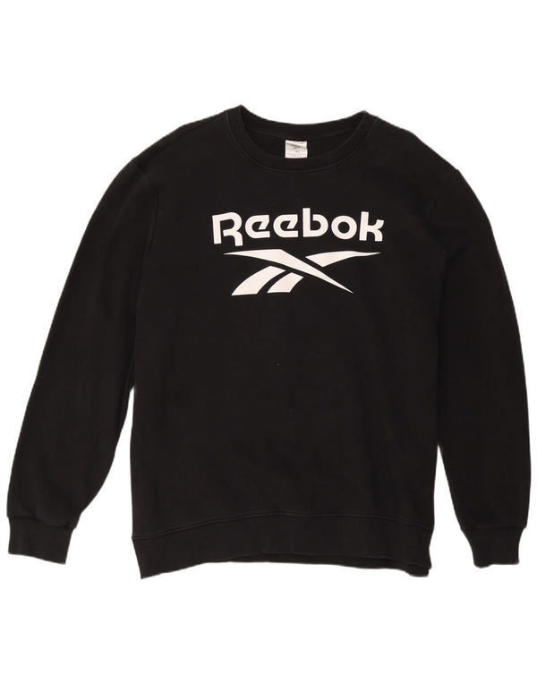 Męska bluza z grafiką Reebok XL, czarna, bawełniana