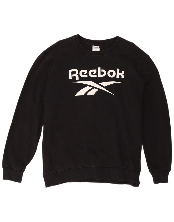 Męska bluza z grafiką Reebok XL, czarna, bawełniana