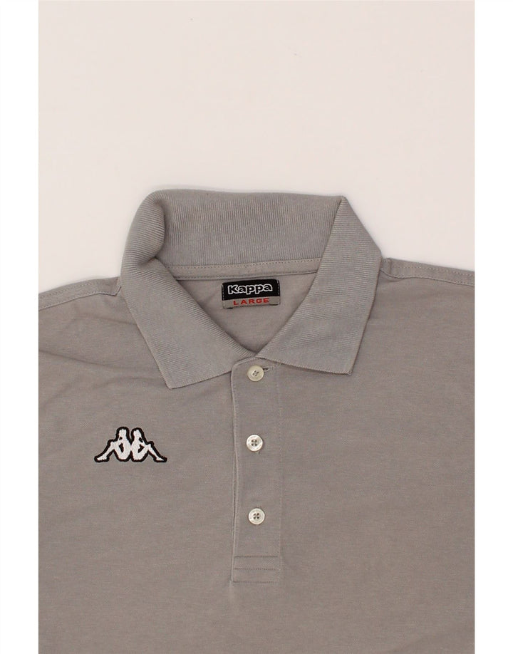 KAPPA Mens Polo Shirt Large Grey Cotton Vintage Kappa and Second-Hand Kappa from Messina Hembry 