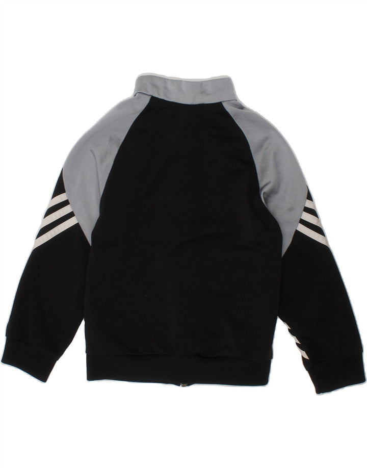ADIDAS Boys Tracksuit Top Jacket 5-6 Years XS  Black Colourblock Polyester Vintage Adidas and Second-Hand Adidas from Messina Hembry 
