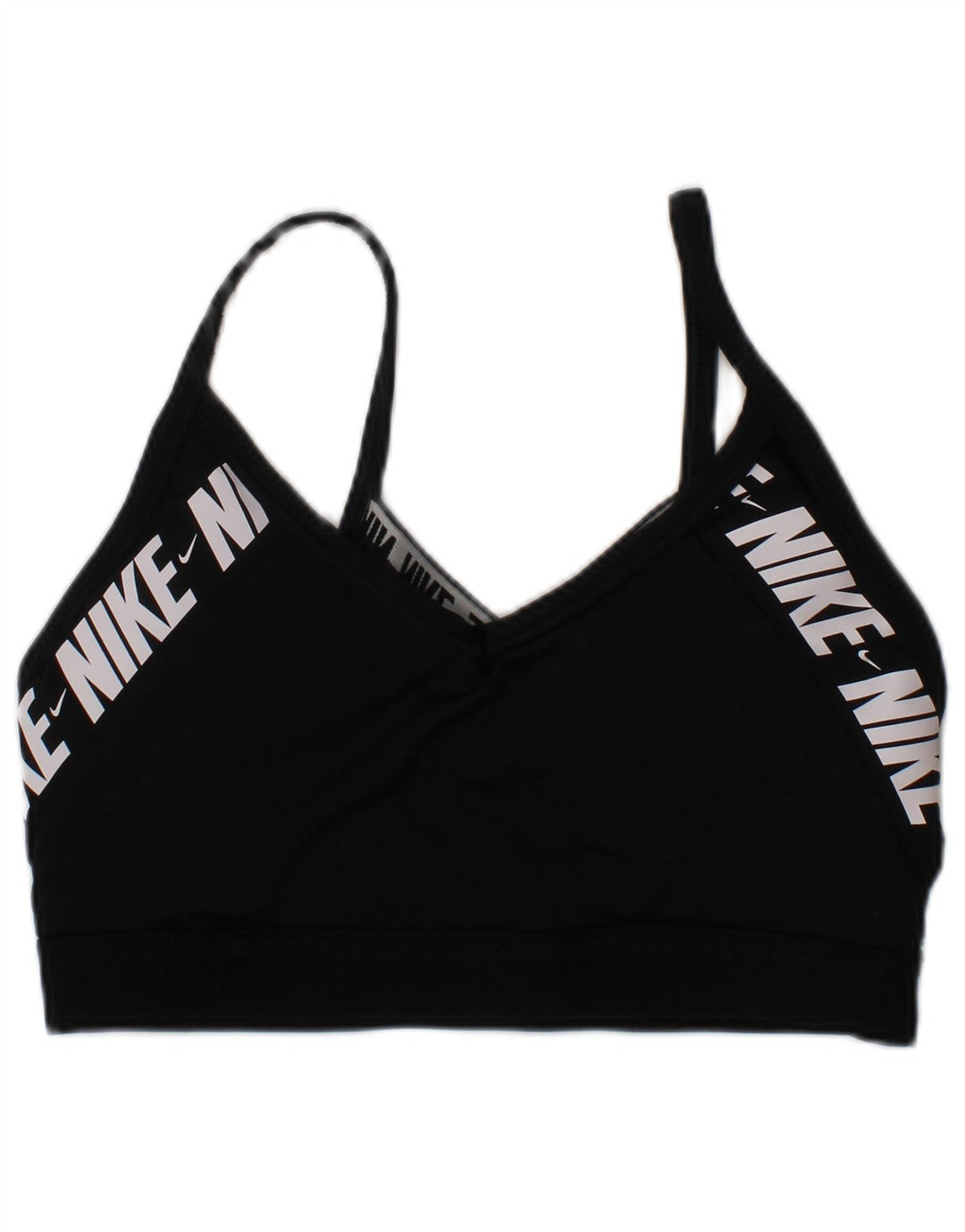 Damski top sportowy z wyściełanym biustonoszem Nike, mały, czarny, poliestrowy