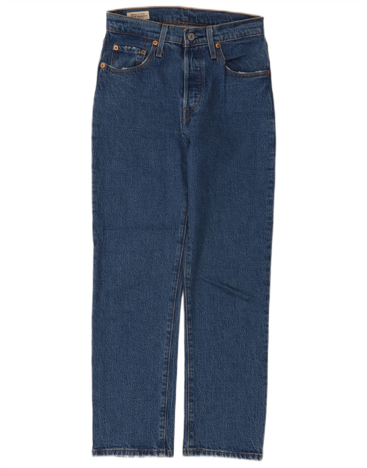 Damskie jeansy Levi's 501 Straight W25 L26 Niebieskie bawełniane