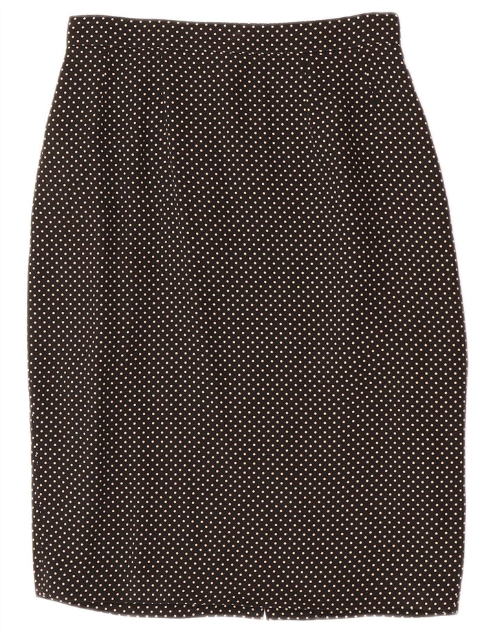 Vintage damska spódnica ołówkowa IT 44 Medium W28 Black Spotted Acetat
