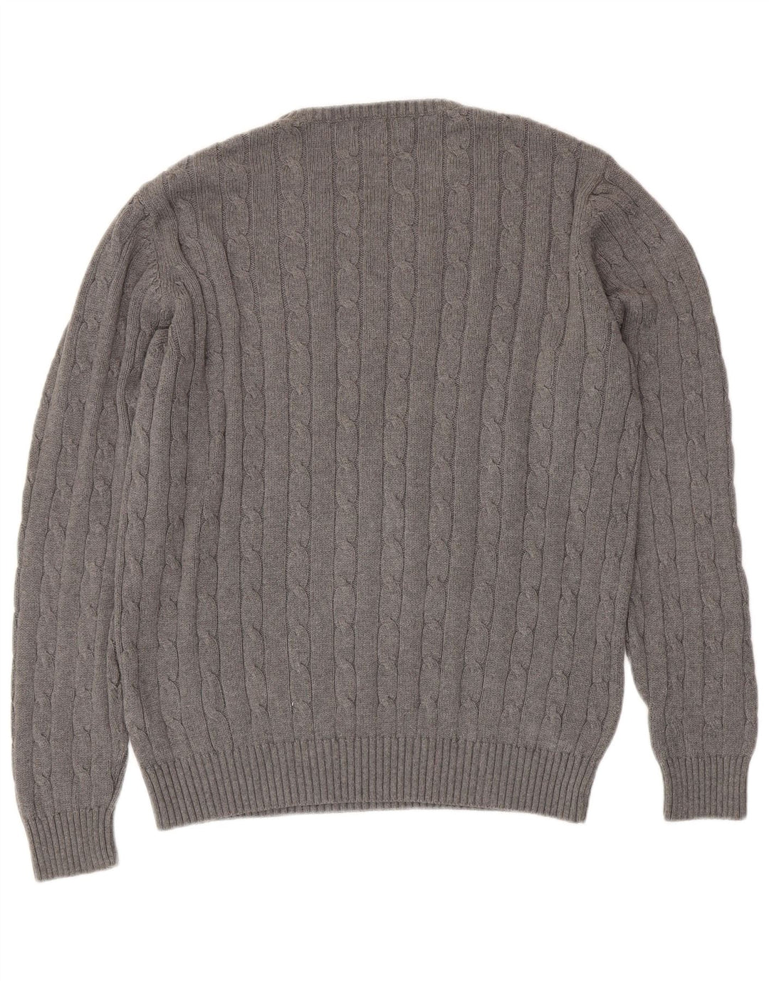 Męski sweter Marks & Spencer Blue Harbor z okrągłym dekoltem, duży, szary