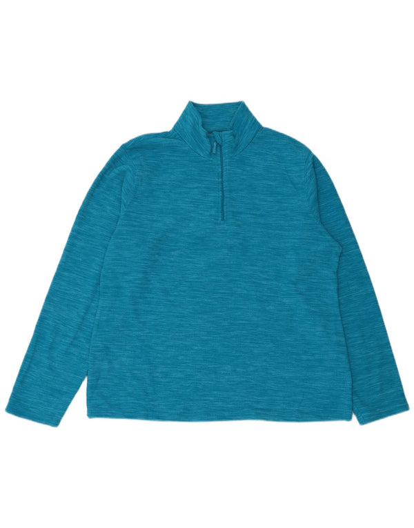 Damski sweter polarowy Mountain Warehouse z zamkiem błyskawicznym, UK 18 XL, niebieski poliester