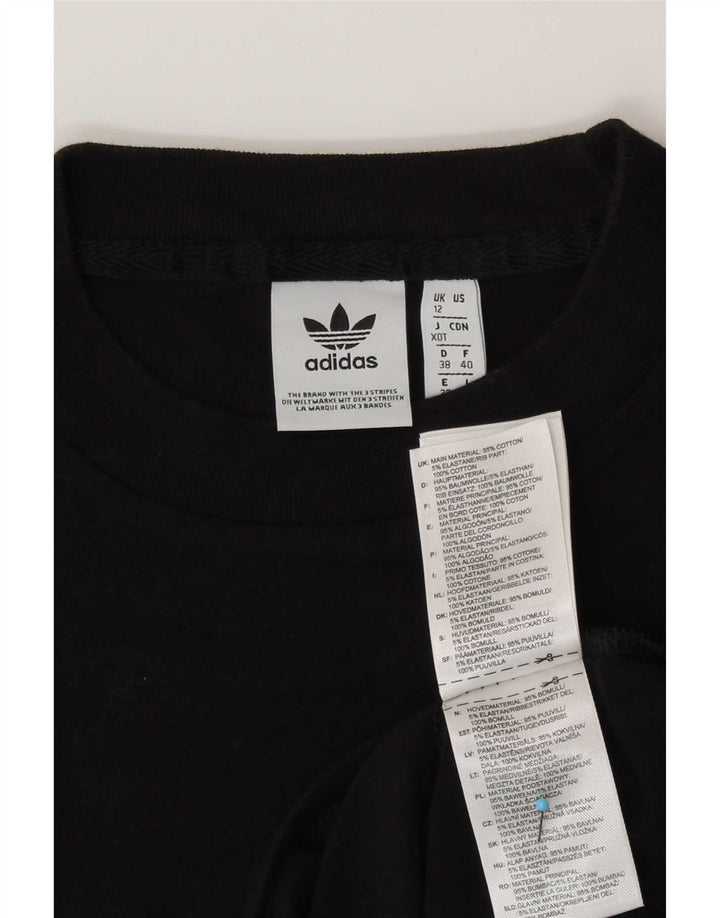 Damska kamizelka graficzna Adidas Top UK 12 Średnia czarna bawełna