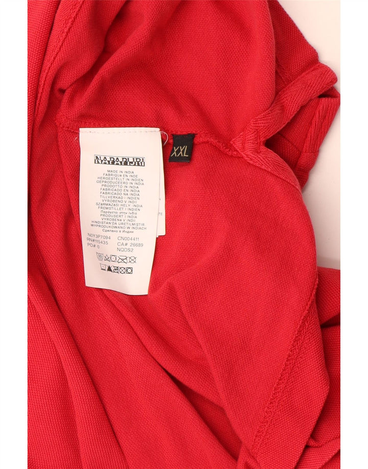Męska koszulka polo NAPAPIJRI 2XL, czerwona, bawełniana