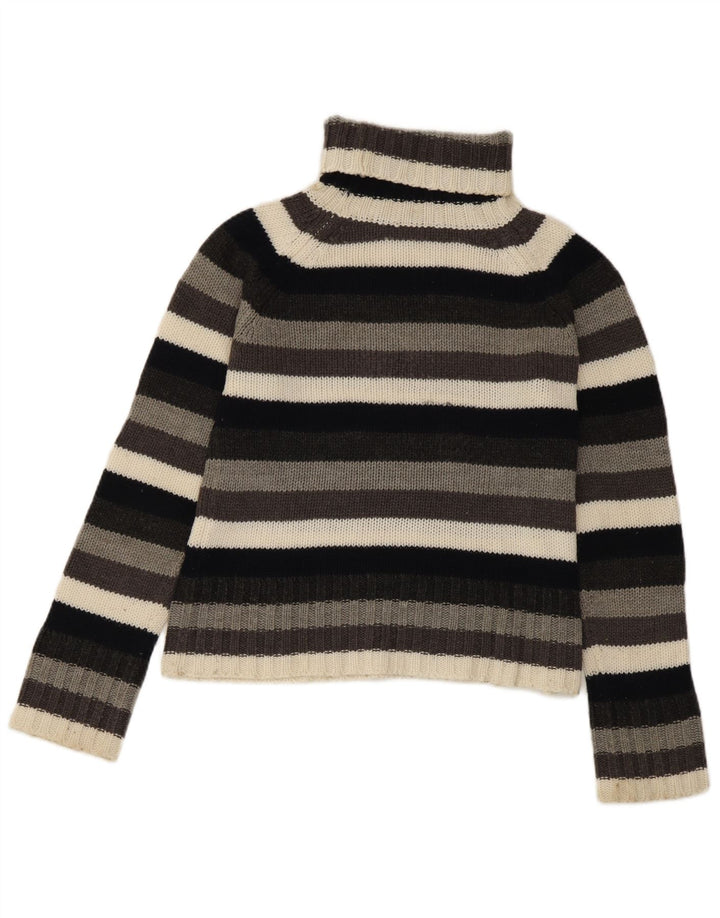 Damski sweter Zara z okrągłym dekoltem, UK 14, duże, wielokolorowe paski