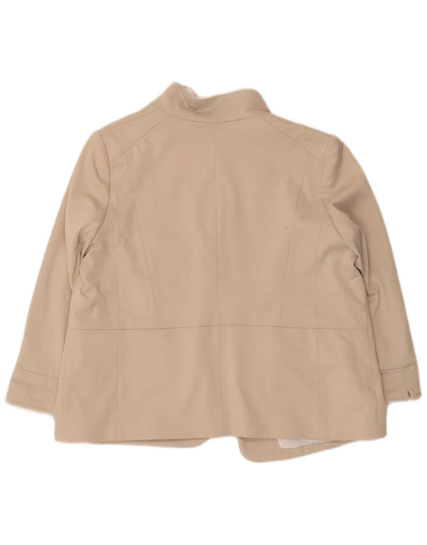 Damska marynarka Wallis z rękawami 3/4 i otwartymi, UK 18 XL, beżowy poliester