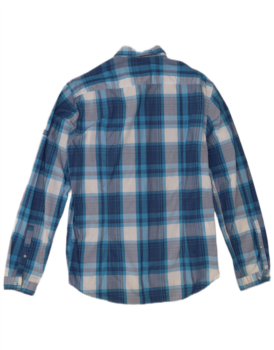 Koszula męska Hugo Boss Slim Fit, duża, niebieska, bawełniana w kratę
