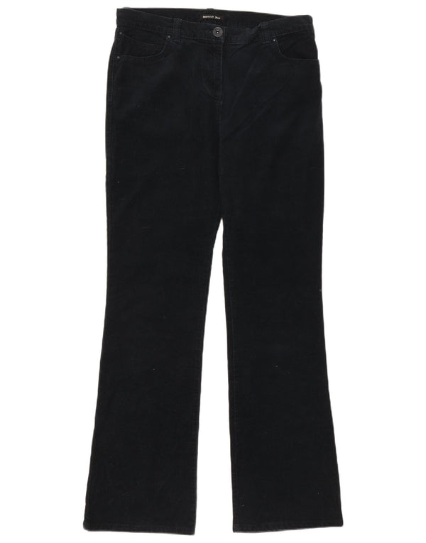 Marks & Spencer Womens Corduroy Trousers UK 12 Medium W32 L32 Navy Blue