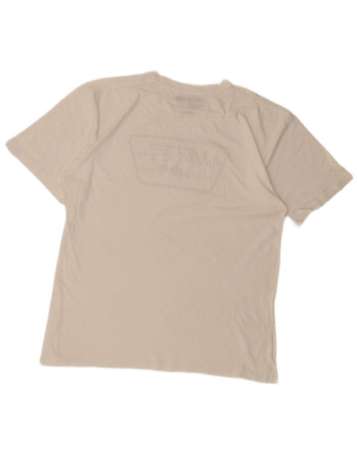 Męski T-shirt z grafiką Vans, duży, biały, bawełniany