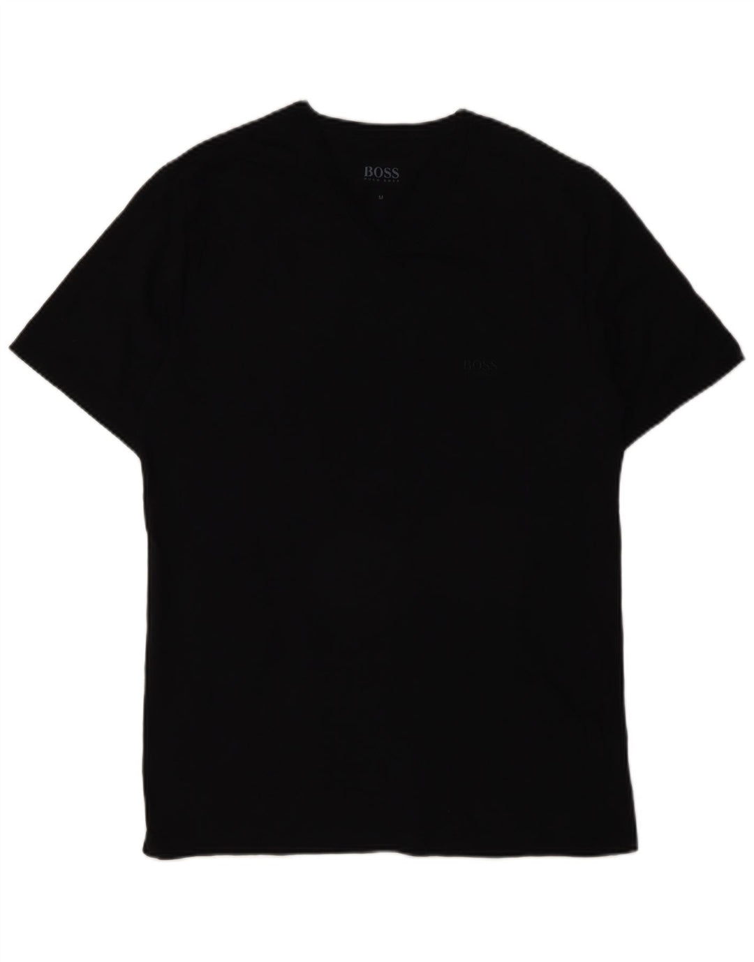 T-shirt męski Hugo Boss, średni czarny, bawełniany