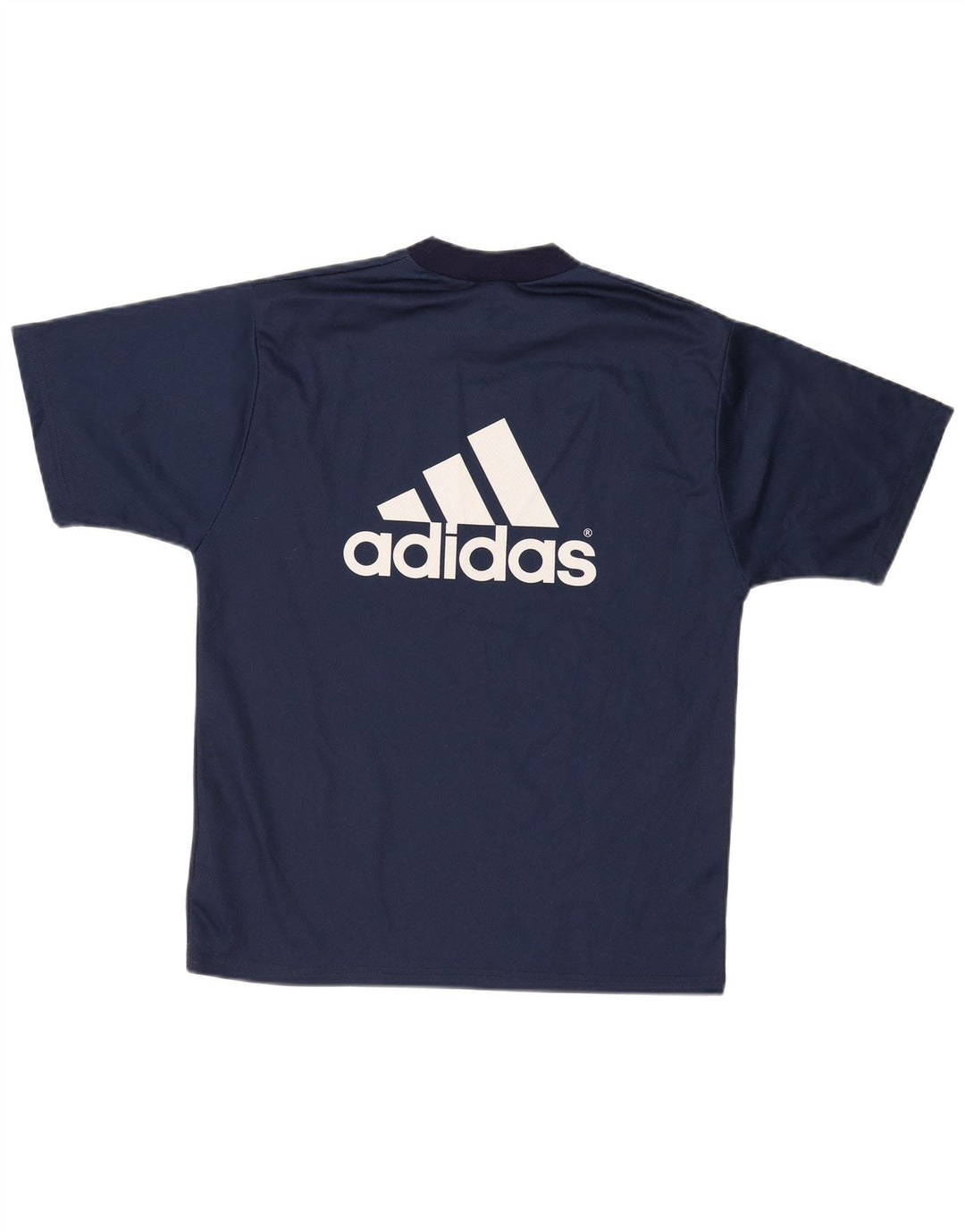 Męska koszulka z grafiką Adidas, mała, granatowa, poliestrowa