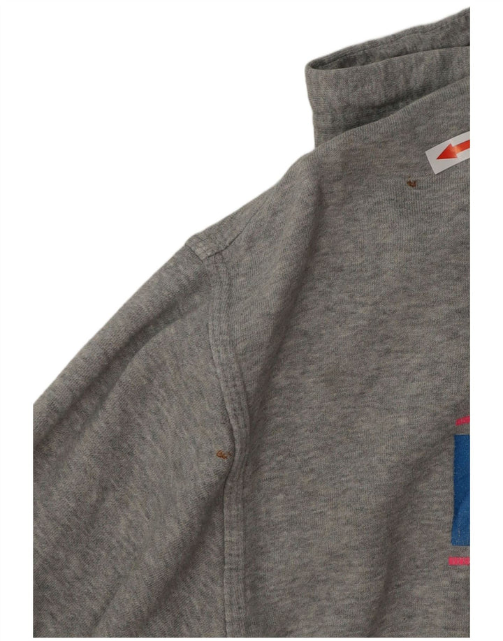 Męski sweter z kapturem NIKE z grafiką, średnioszary, bawełniany