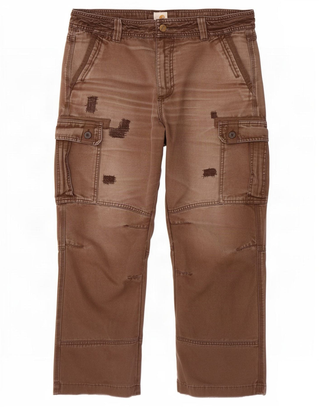 Męskie spodnie Carhartt Crop Straight Cargo W36 L26 Brązowe
