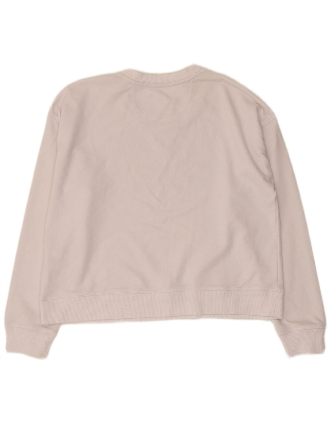 Damska bluza Dkny Crop Graphic Jumper UK 14 Średnia biała bawełna