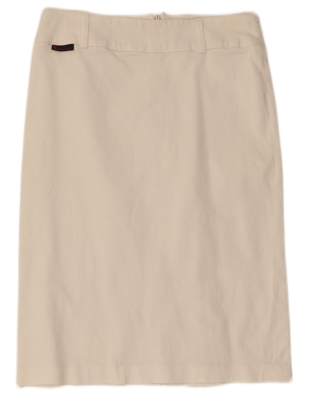 Dolce & Gabbana Damska prosta spódnica IT 42 Medium W30 Biała bawełna