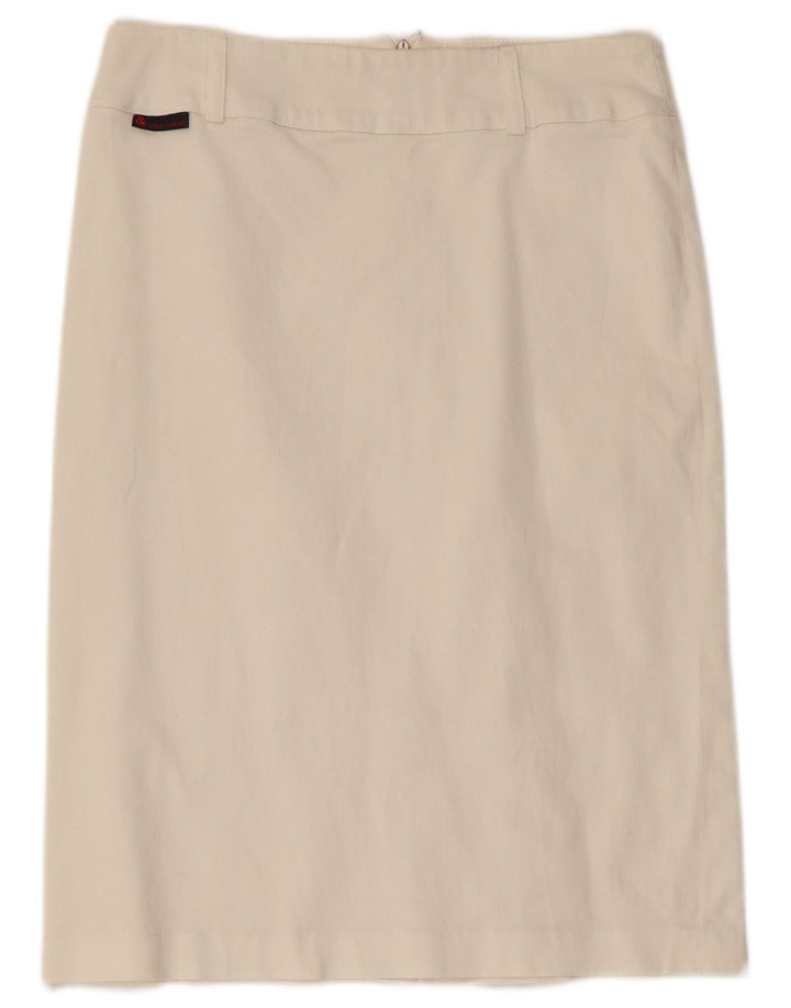 Dolce & Gabbana Damska prosta spódnica IT 42 Medium W30 Biała bawełna
