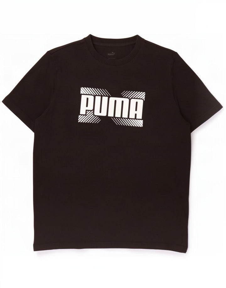 Męski T-shirt z grafiką Puma, duży, czarny