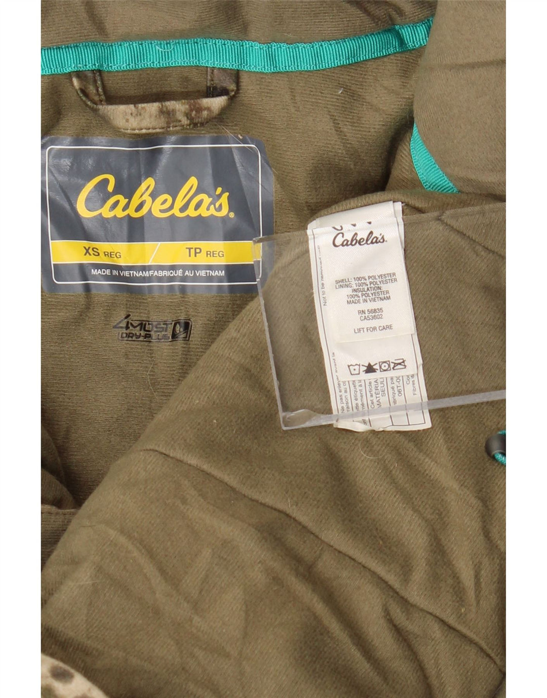 Damska kurtka wiatrówka oversize CABELA UK 6 XS w kamuflażu khaki