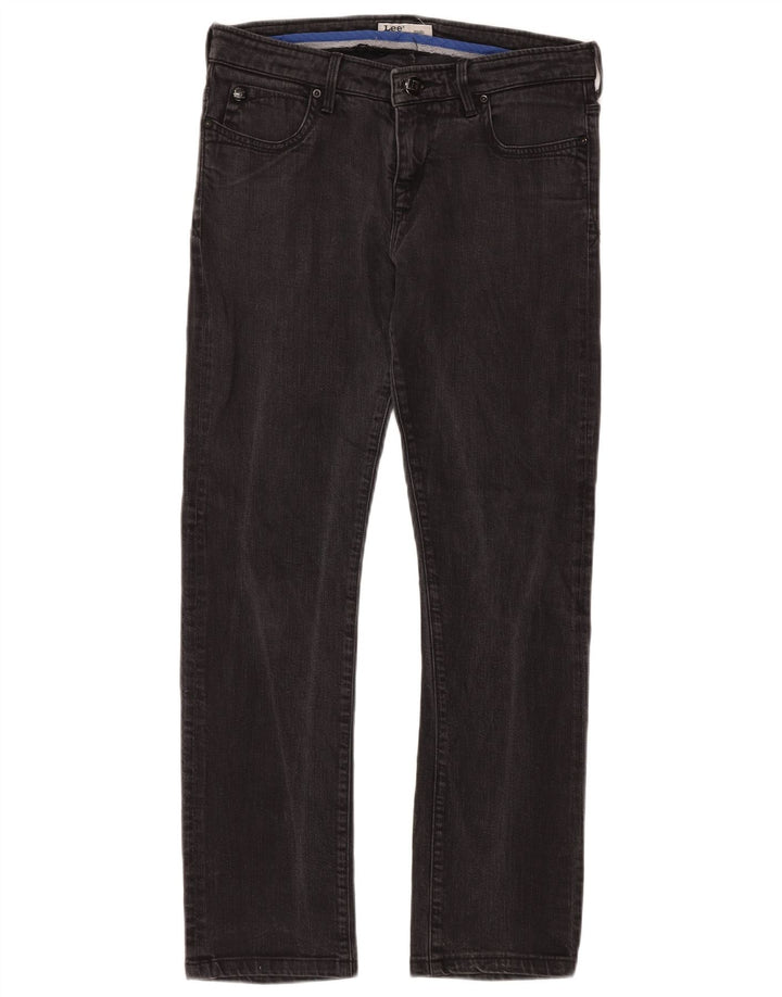 Damskie jeansy Lee Straight W29 L30 Czarne bawełniane