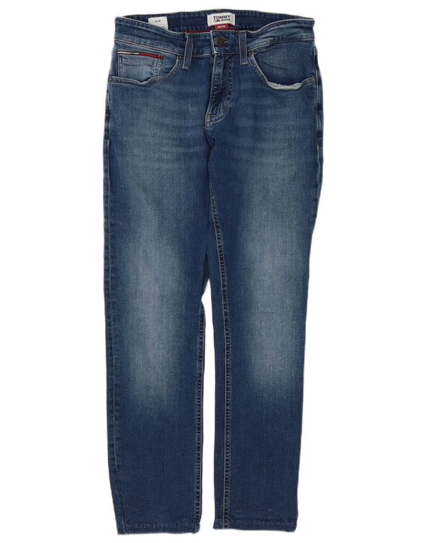 Męskie jeansy slim fit Tommy Hilfiger W30 L28 Niebieskie bawełniane