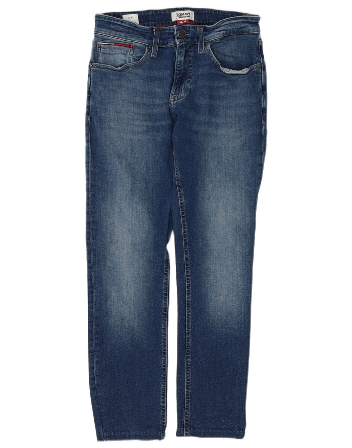 Męskie jeansy slim fit Tommy Hilfiger W30 L28 Niebieskie bawełniane