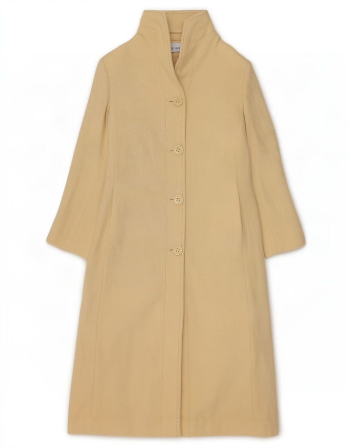 Płaszcz damski w stylu vintage IT 42 Średniej białej wełny dziewiczej