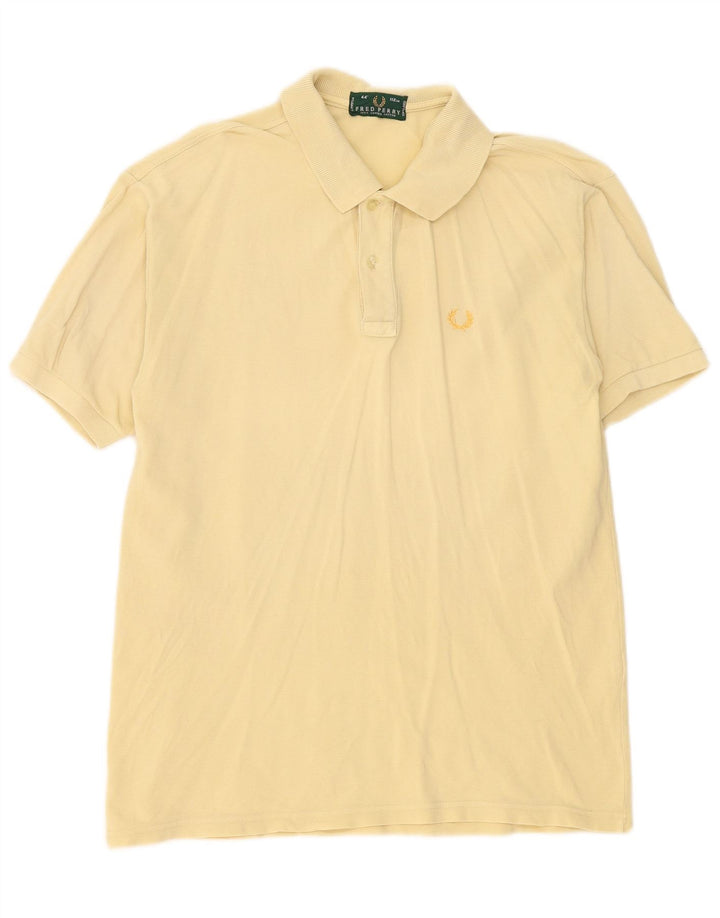 Męska koszulka polo Fred Perry, średnia żółta bawełna