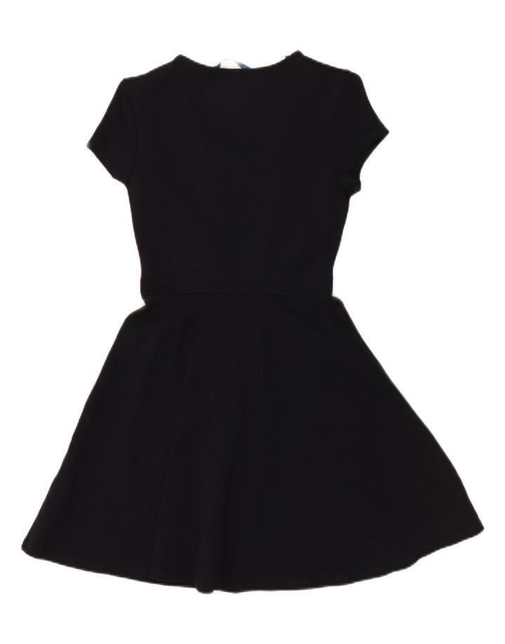 ZARA Womens A-Line Dress UK 12 Medium Navy Blue Viscose Vintage Zara and Second-Hand Zara from Messina Hembry 