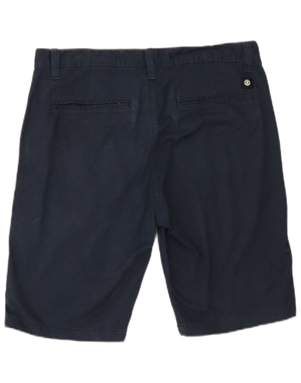 Element Mens Chino Shorts W32 Medium Navy Blue Cotton