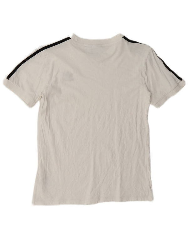 Damska koszulka graficzna Adidas Top UK 10 Small White Cotton