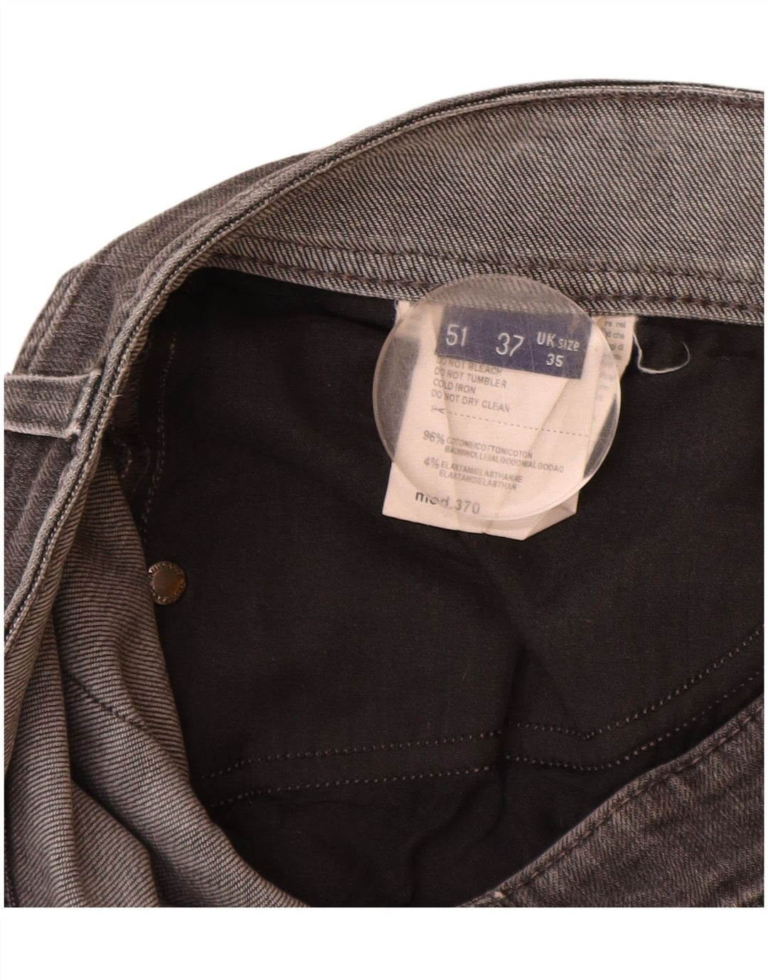 Męskie jeansy typu slim Trussardi W35 L32 Szara bawełna