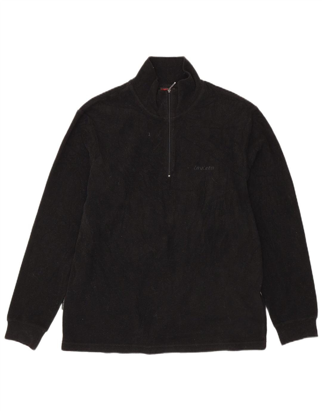 INVICTA Męski sweter polarowy z zamkiem błyskawicznym, duży, czarny