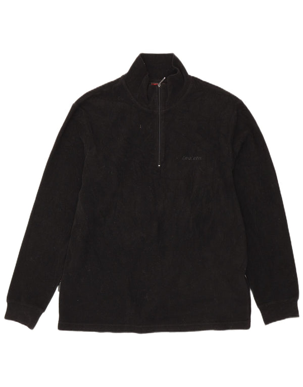 INVICTA Męski sweter polarowy z zamkiem błyskawicznym, duży, czarny