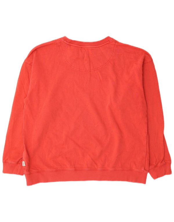 Damski sweter oversize Fat Face UK 14, duży, czerwony, bawełniany