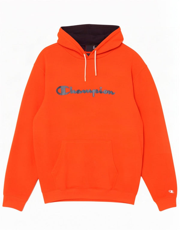 Męski sweter z kapturem Champion Graphic 3XL, pomarańczowy, bawełniany