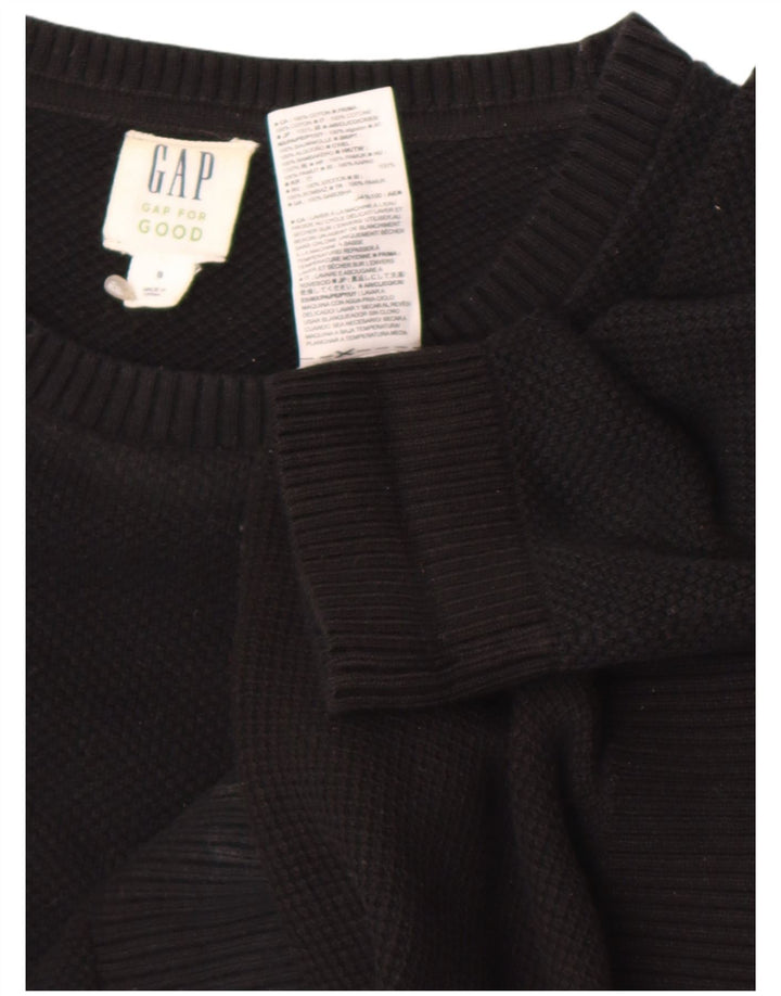 Męski sweter Gap z okrągłym dekoltem, mały, czarny, bawełniany