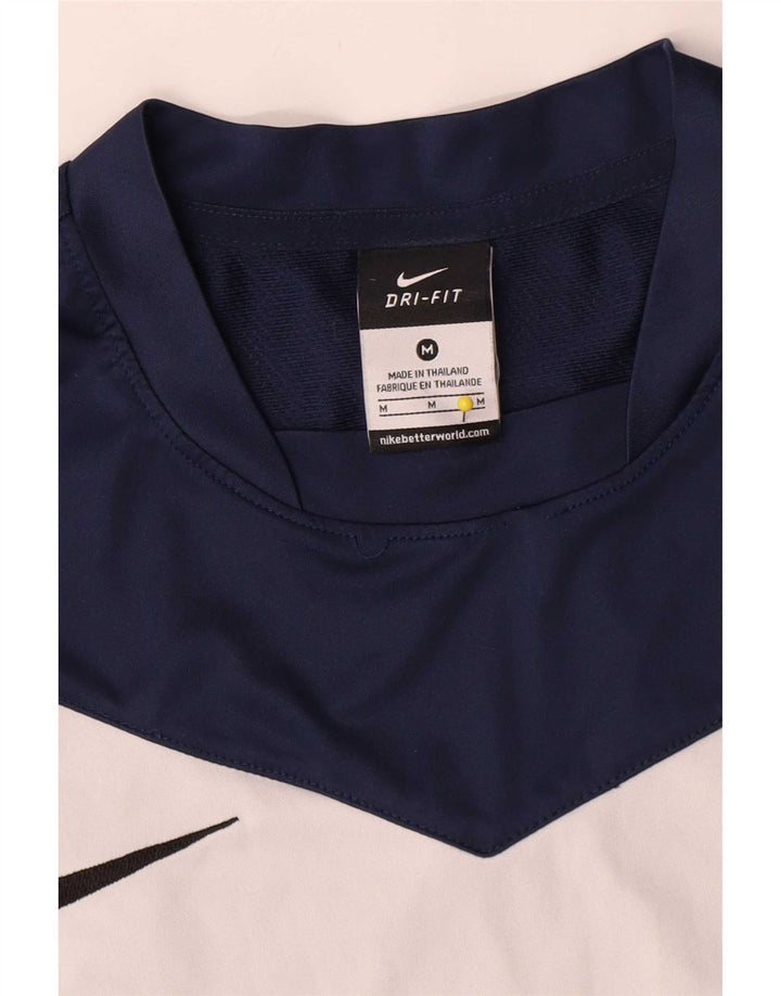 Męska koszulka Nike Dri Fit Top, średni granatowy poliester z blokami kolorów