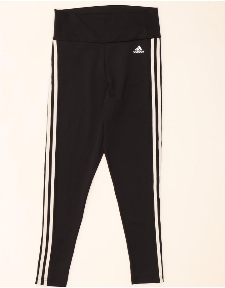 Damskie legginsy ADIDAS Aeroready UK 12/14, średni czarny poliester