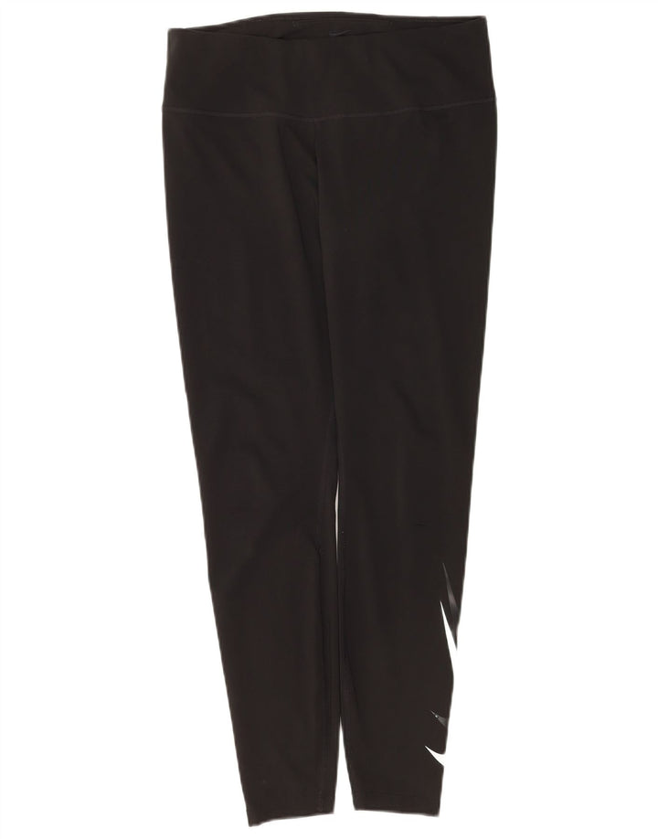 Damskie legginsy Nike Dri Fit Graphic UK 16, duże, czarne, poliestrowe